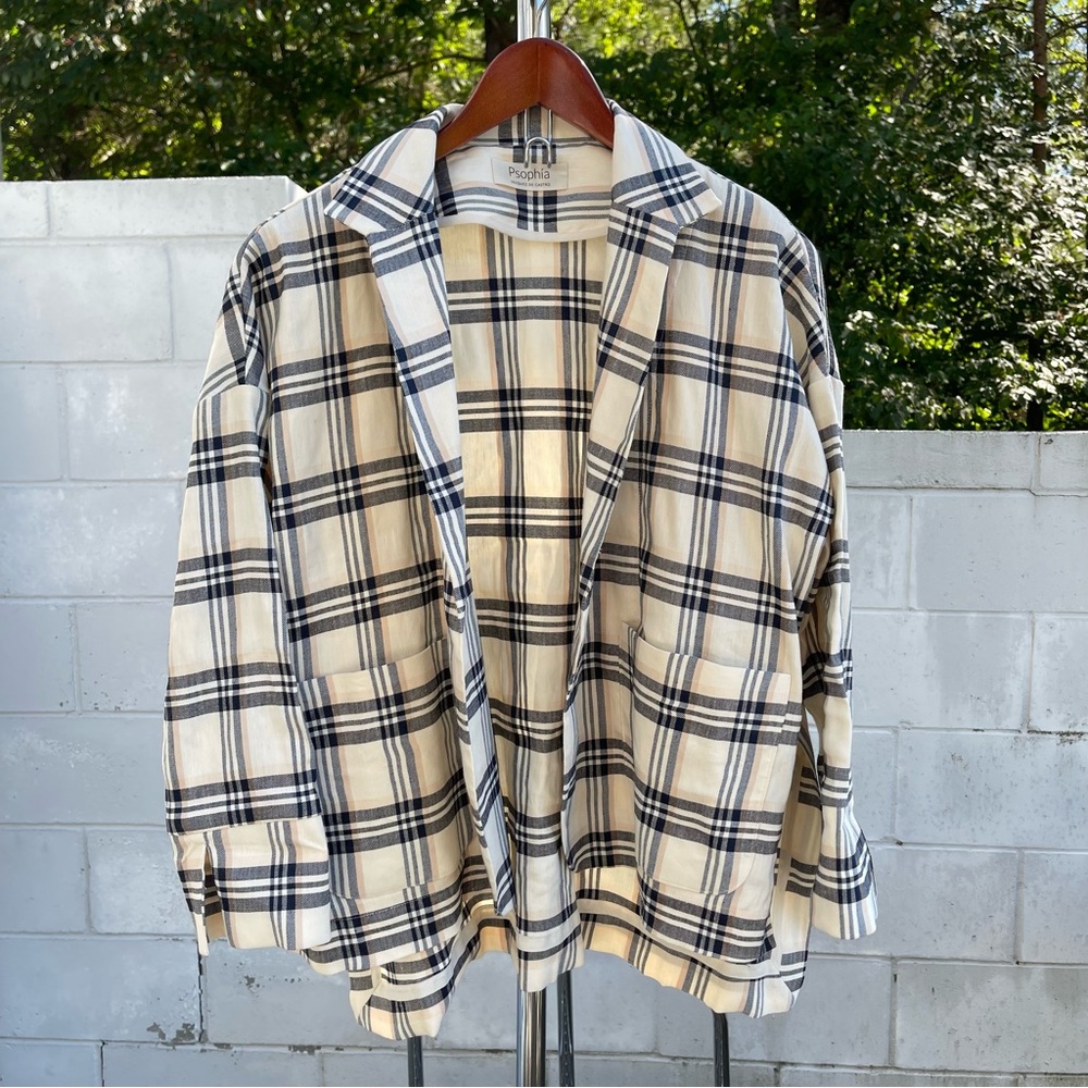 Psophía Vazquez Castro Plaid Blazer/Jacket Women’s Small